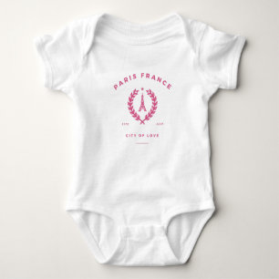Paris France City Of Love Baby Bodysuit