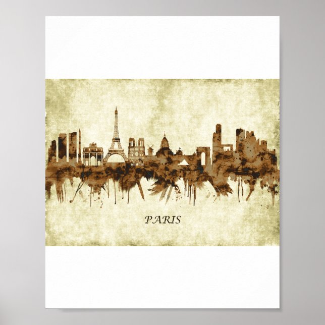 Paris France Cityscape Poster (Front)