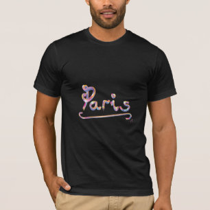 Paris France Colorful Graphic French T-Shirt