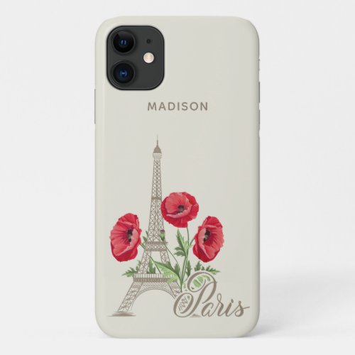 Paris France custom name phone cases