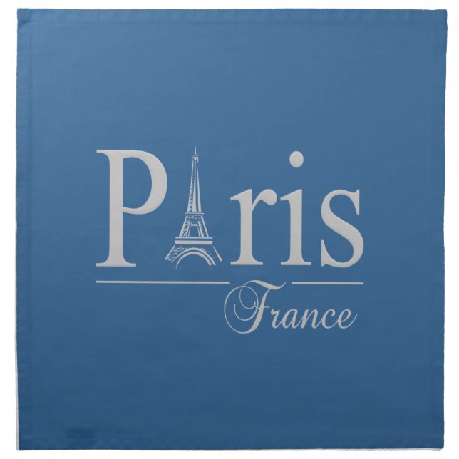 Paris France custom napkins - choose color (Front)