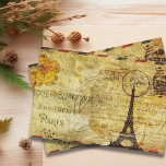 Paris France  Decoupage Vintage Ephemera Tissue Paper<br><div class="desc">This design was created through digital art. It may be personalized by clicking the customize button and changing the color, adding a name, initials or your favorite words. Contact me at colorflowcreations@gmail.com if you with to have this design on another product. Purchase my original abstract acrylic painting for sale at...</div>