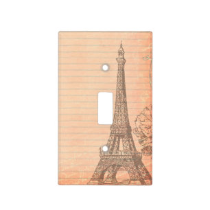Paris France Eifel Tower Shabby Switch Plate Cover