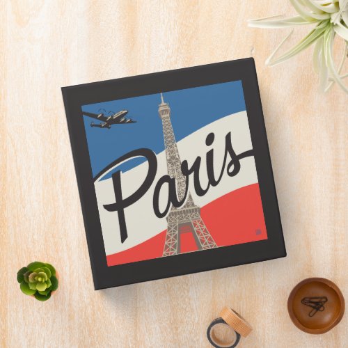 Paris France  Eiffel Tower 3 Ring Binder