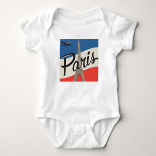 Paris France Eiffel Tower Baby Bodysuit