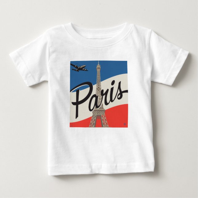 Paris France | Eiffel Tower Baby T-Shirt (Front)
