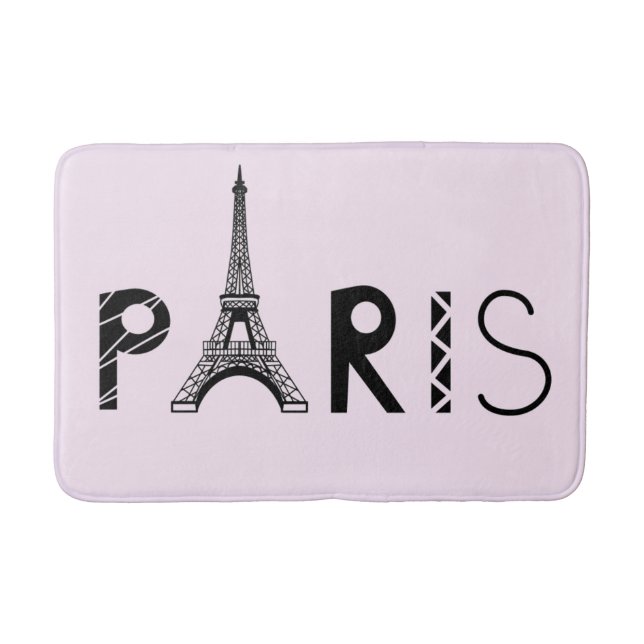 Paris, France | Eiffel Tower Bathroom Mat (Front)