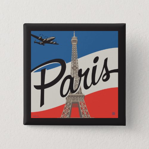 Paris France  Eiffel Tower Button