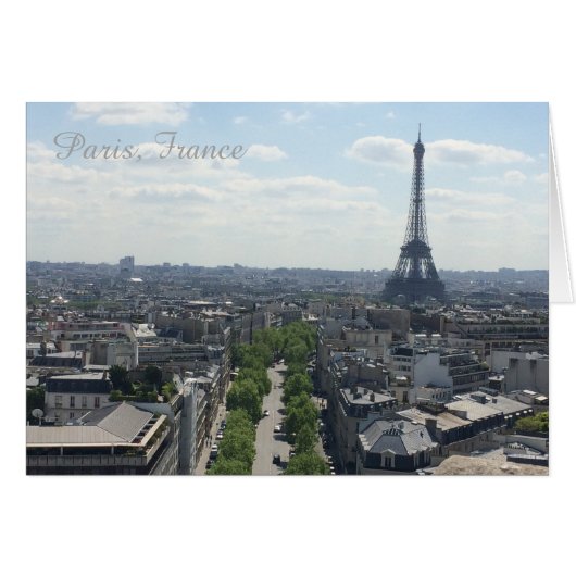 Paris France Eiffel Tower Cards (Front Horizontal)