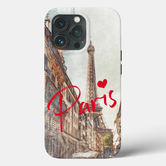 Paris France Eiffel Tower Case-Mate iPhone 13 Case (Back)