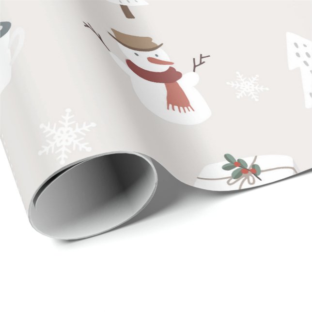 Paris France Eiffel Tower Christmas Wrapping Paper (Roll Corner)