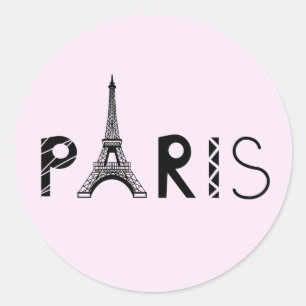 Paris, France Eiffel Tower Classic Round Sticker