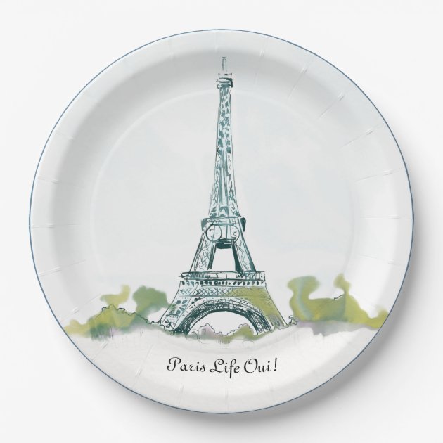 Paris paper plates sales