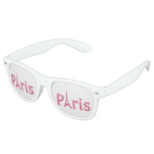 Paris France Eiffel Tower Cool Pink Retro Sunglasses