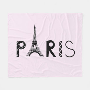 Paris, France   Eiffel Tower Fleece Blanket