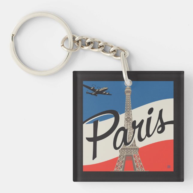 Paris France | Eiffel Tower Keychain (Front)