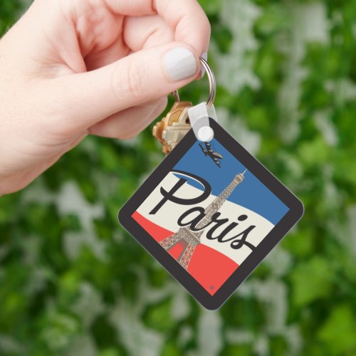 Paris France  Eiffel Tower Keychain