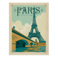 Paris France - Eiffel Tower Postcard