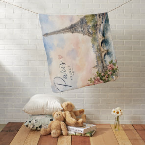 Paris France Eiffel Tower river seine  Baby Blanket