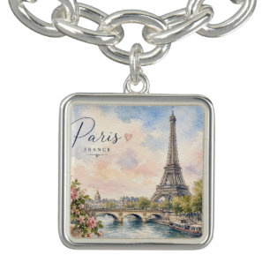 Paris France Eiffel Tower river seine Bracelet