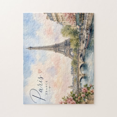 Paris France Eiffel Tower river seine  Jigsaw Puzzle