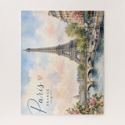 Paris France Eiffel Tower river seine  Jigsaw Puzzle