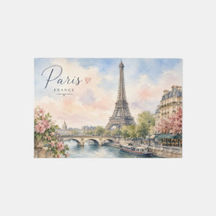 Paris France Eiffel Tower river seine Rug