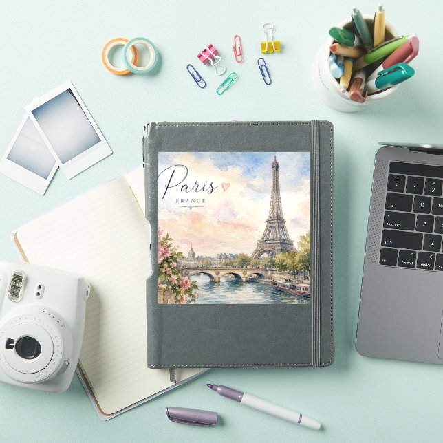 Paris France Eiffel Tower river seine  Sticker (iPad Cover)