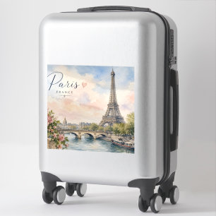 Paris France Eiffel Tower river seine  Sticker