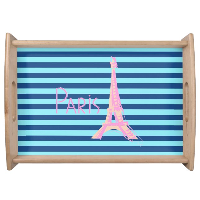 Paris, France & Eiffel Tower Serving Tray (Front)