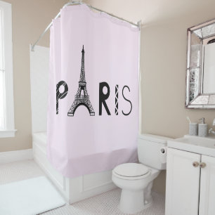 Paris, France Eiffel Tower Shower Curtain