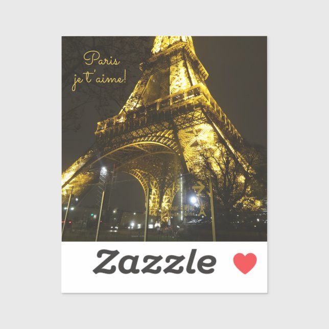 Paris. France. Eiffel Tower Sticker (Sheet)