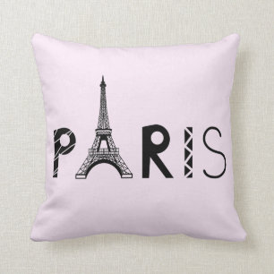 Paris, France Eiffel Tower Throw Pillow
