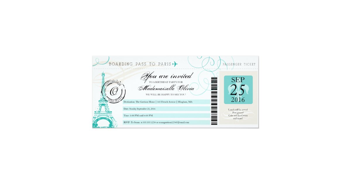 confirmation boarding code pass Eiffel Paris Pass Invitation France Tower Boarding Vintage confirmation boarding code pass Eiffel Paris Pass Invitation France Tower Boarding Vintage