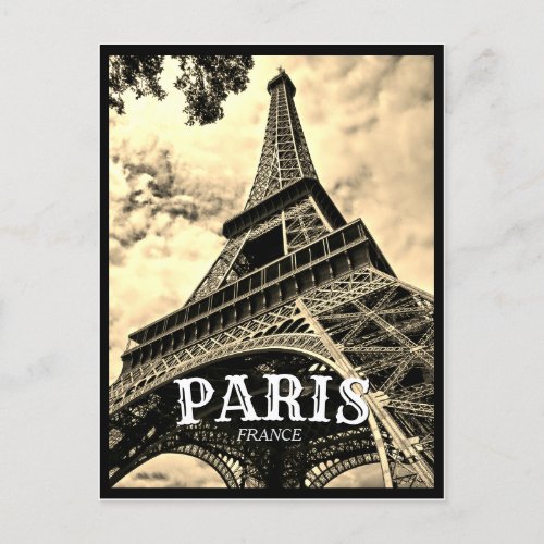 Paris France _ Eiffel Tower Vintage Postcard