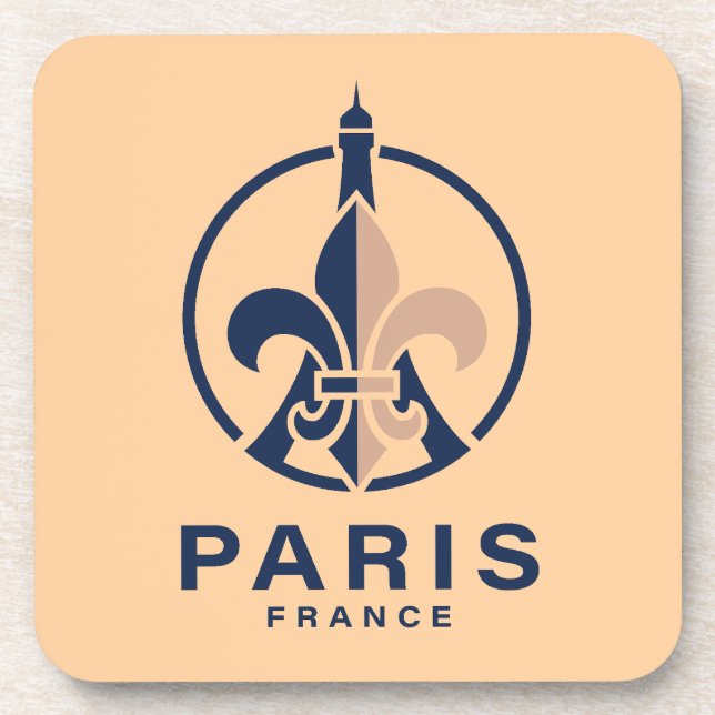 Paris France Europe Beverage Coaster (Front)