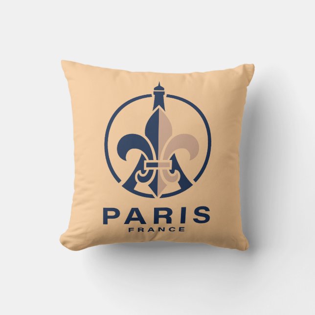 Paris France Europe Throw Pillow (Front)