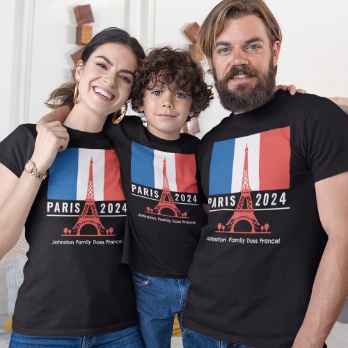 Paris France Family Vacation Souvenir T_Shirt