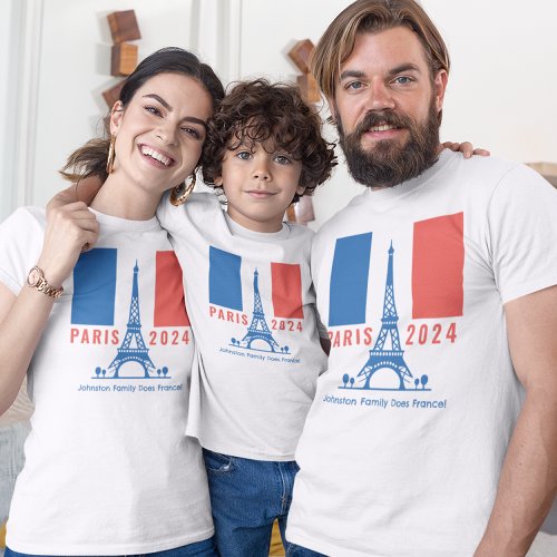 Paris France Family Vacation Souvenir T_Shirt