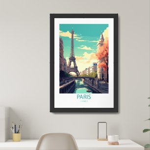 Paris France Famous Travel Places Framed Art