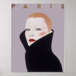 Paris France Fashion Vintage Print