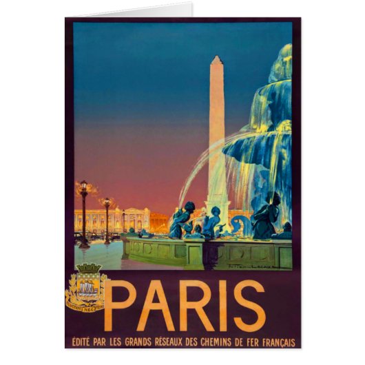 Paris France Fountain Obelisk (Front)