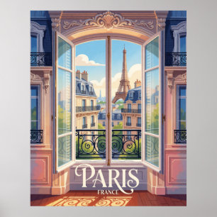 Paris France French Architecture City Travel Scene Poster
