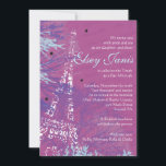 PARIS FRANCE FRENCH Bar Bat Mitzvah Invitation<br><div class="desc">WELCOME!!! I can personally help you with your order! Ask me anything! EVERYTHING is customizable! All my designs are ONE-OF-A-KIND original pieces of artwork designed by me! You can only find them here! All background colours, fonts and text can changed to match your desire. I can even do the Hebrew...</div>