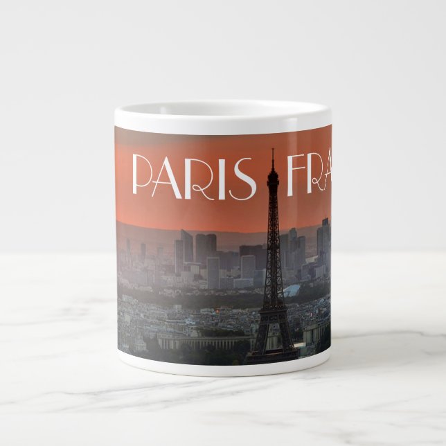Paris France Giant Coffee Mug (Front)