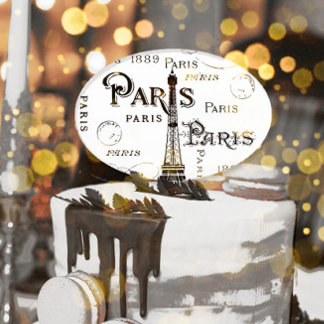 Paris France Gifts and Souvenirs Cake Topper