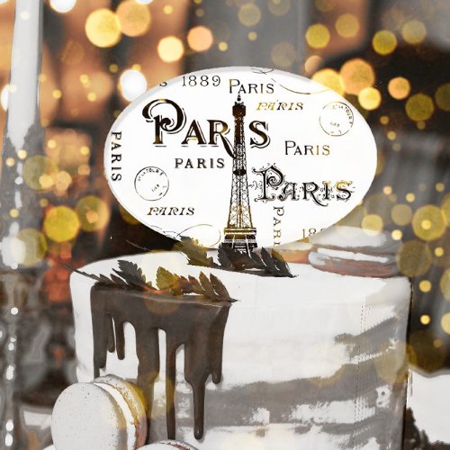 Paris France Gifts and Souvenirs Cake Topper