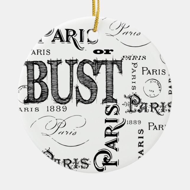 Paris France Gifts and Souvenirs Ceramic Ornament (Front)