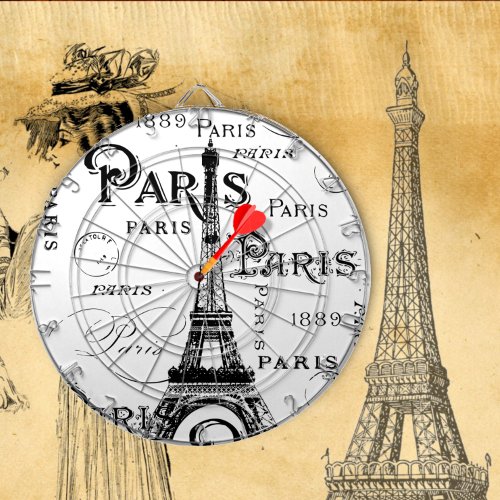 Paris France Gifts and Souvenirs Dartboard With Darts