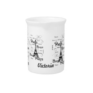 Paris France Gifts and Souvenirs Drink Pitcher